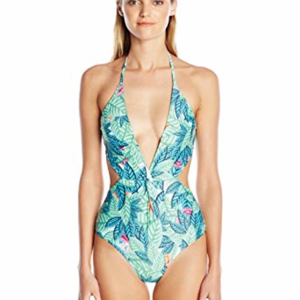 Mara Hoffman Leaf Print One Piece XS